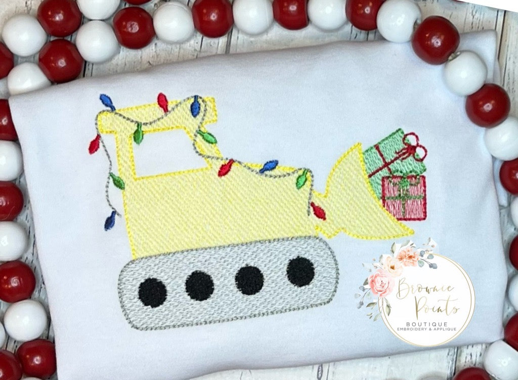 Christmas bulldozer