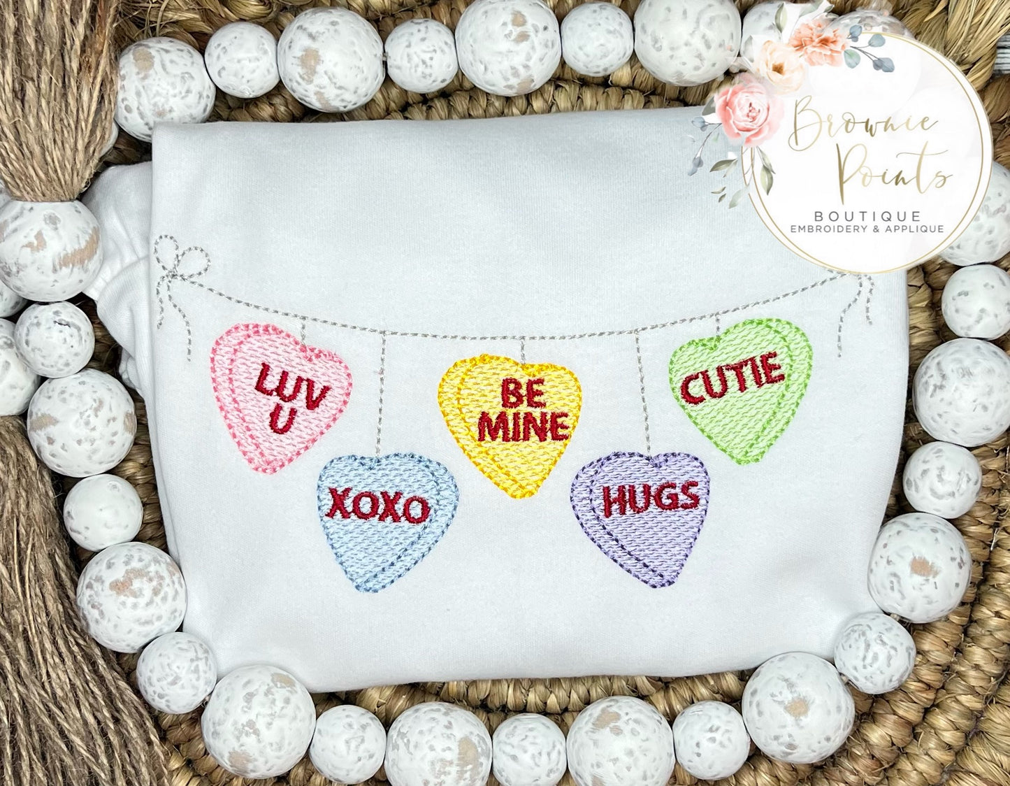 Valentine conversation heart bunting
