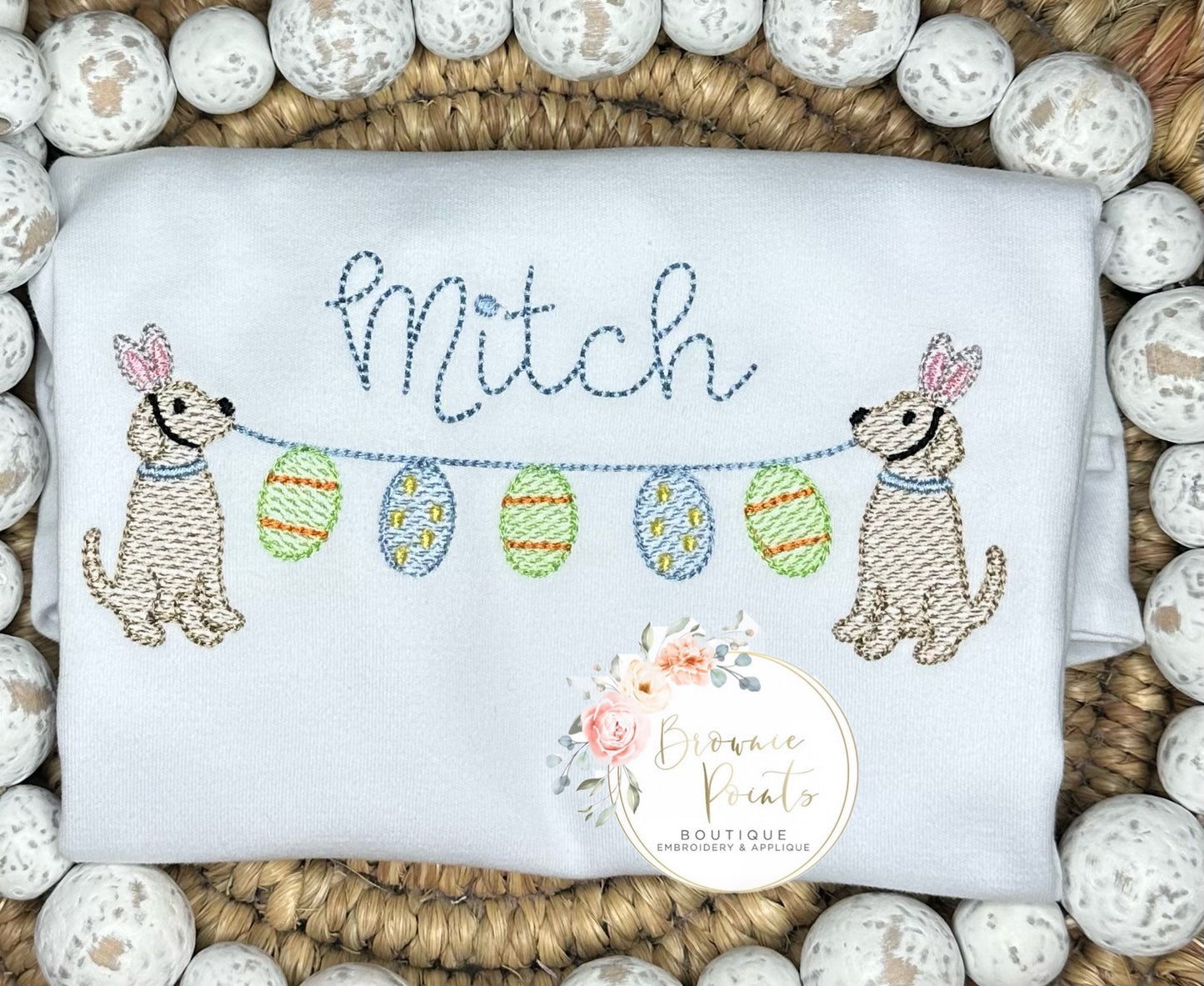 Easter puppy bunting