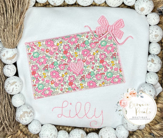 Valentine envelope with liberty fabric