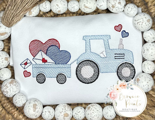 Valentine tractor -blue