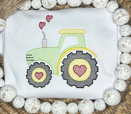 Valentine tractor -green