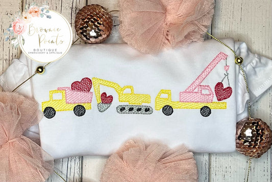 Valentine construction trio-pink