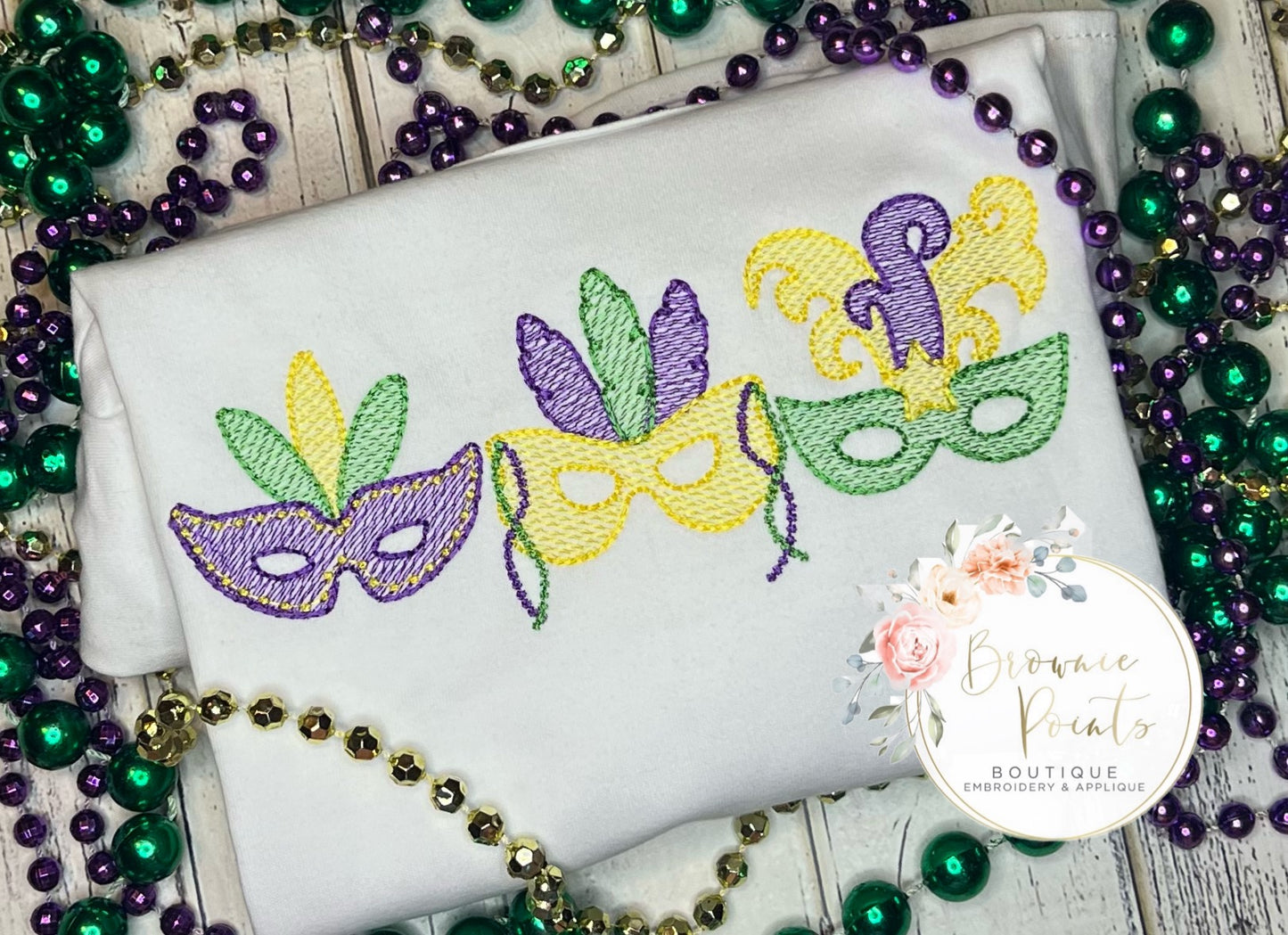 Mardi Gras party mask trio