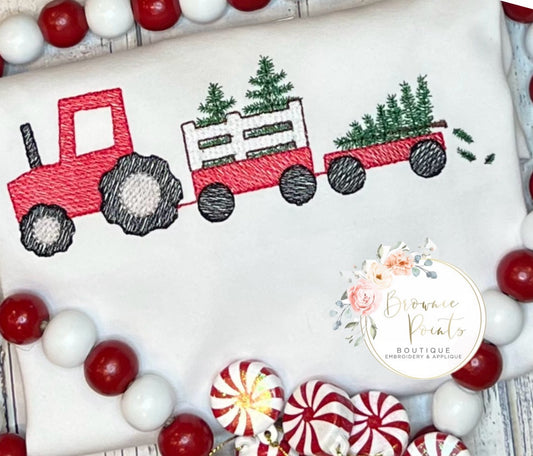 Christmas tractor