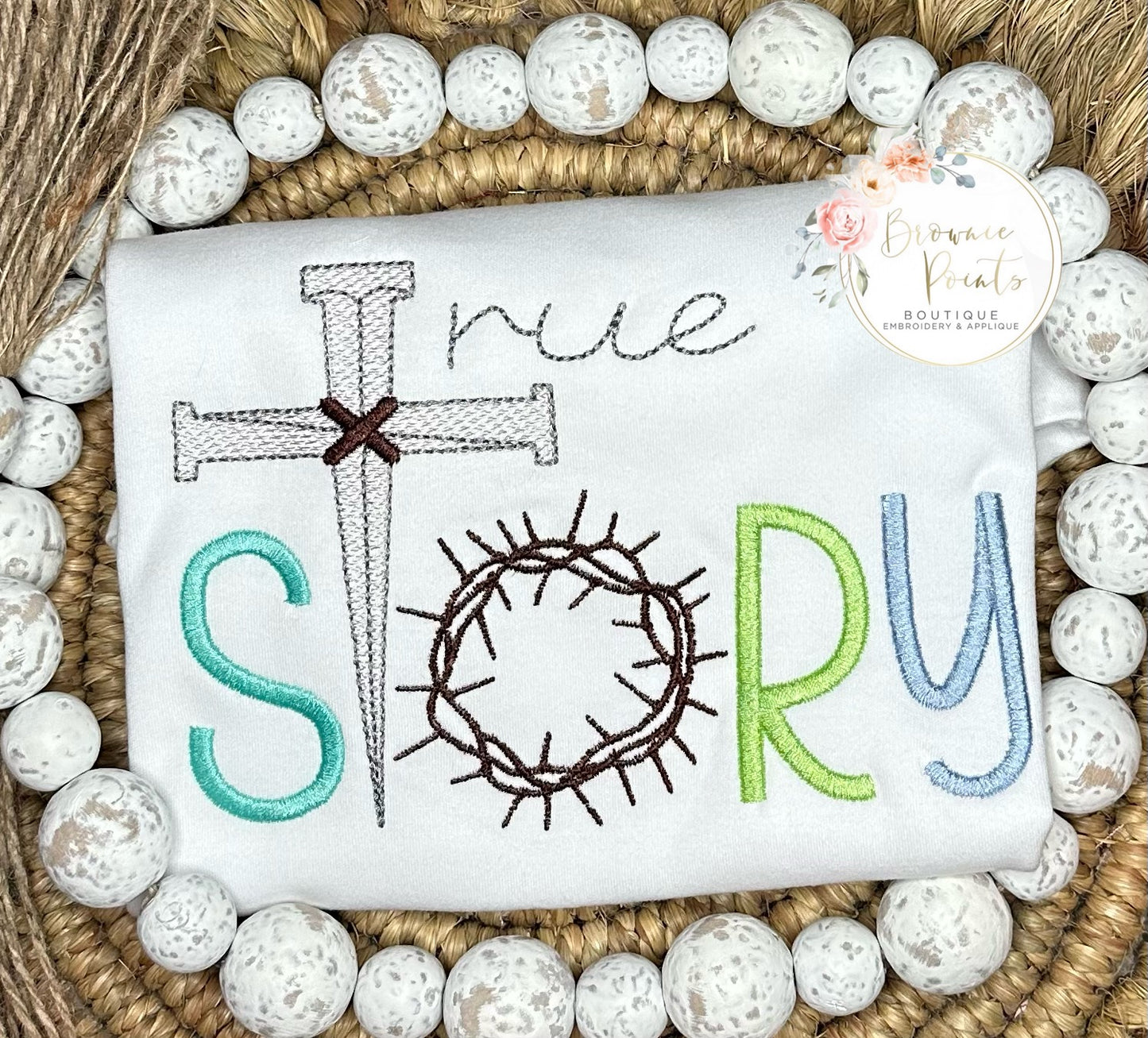 Easter True Story embroidery