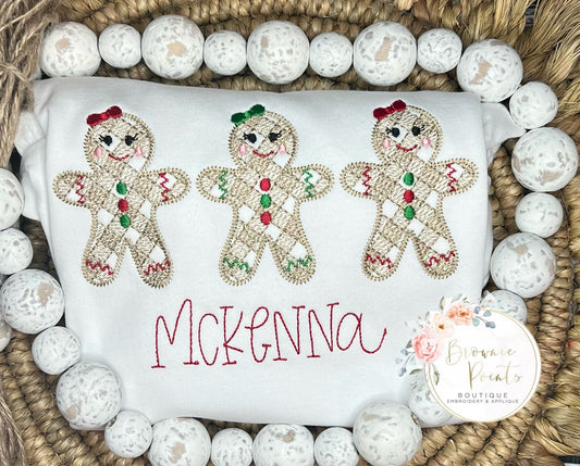 Christmas Gingerbread trio with bow