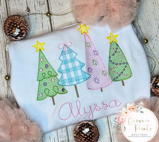 Christmas trees whimsical