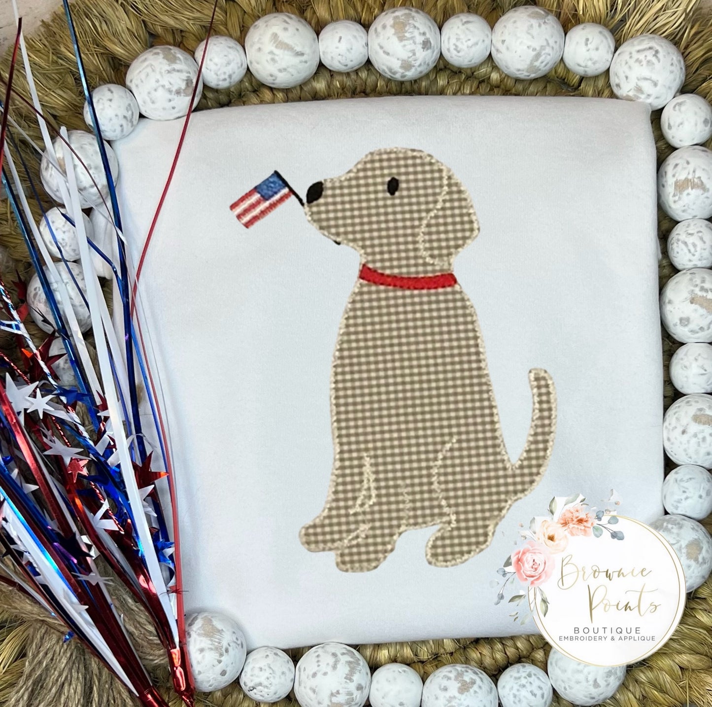 Patriotic Puppy Appliqué