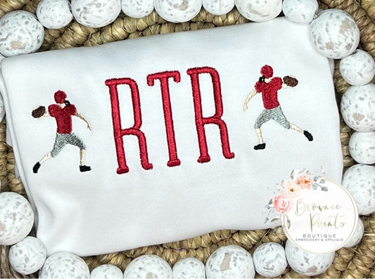 RTR football minis embroidery