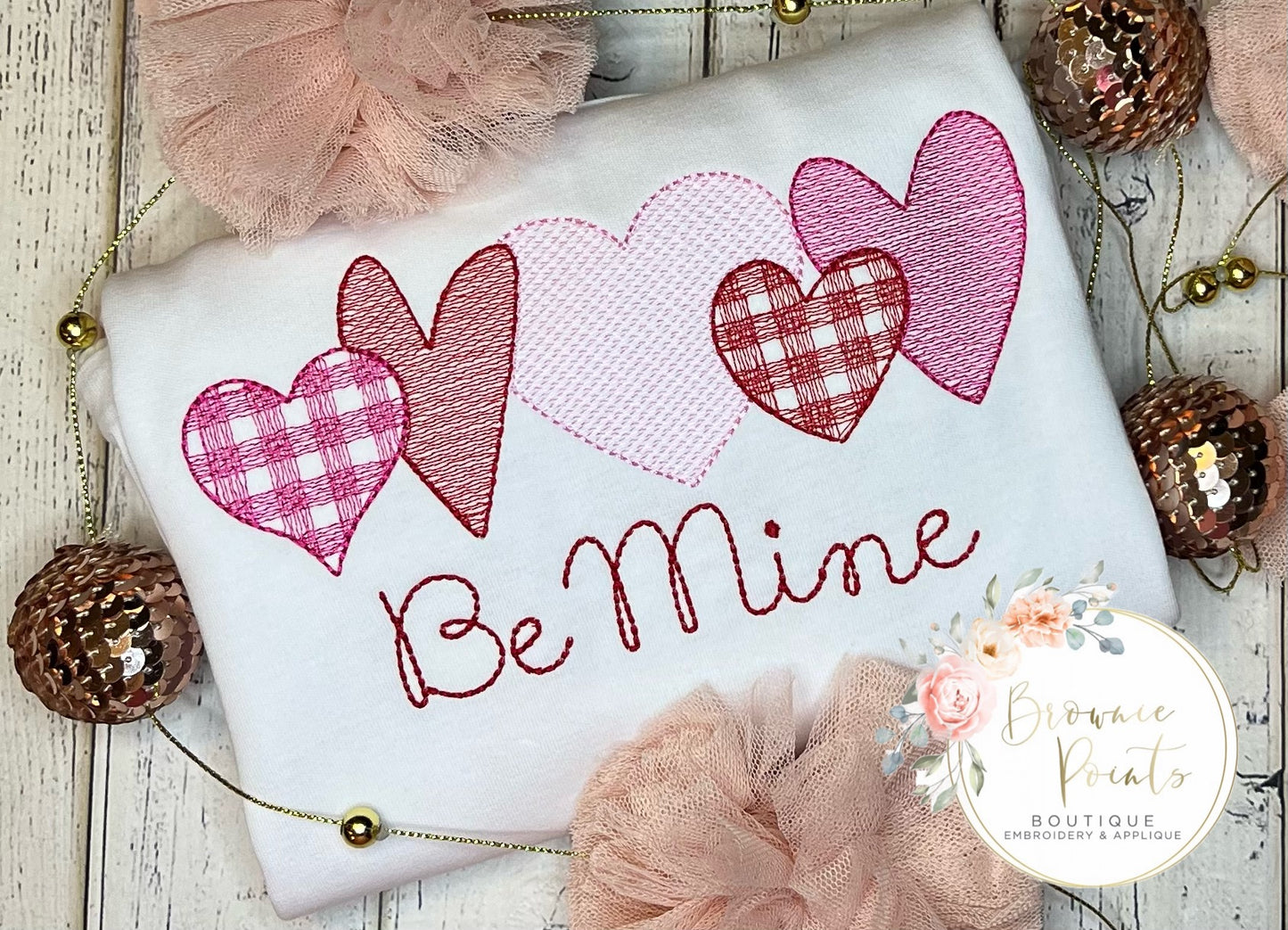 Valentine’s Day Heart Patch embroidery