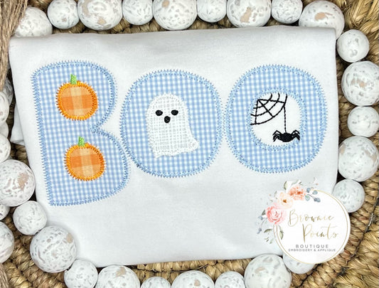 Boo applique (blue)