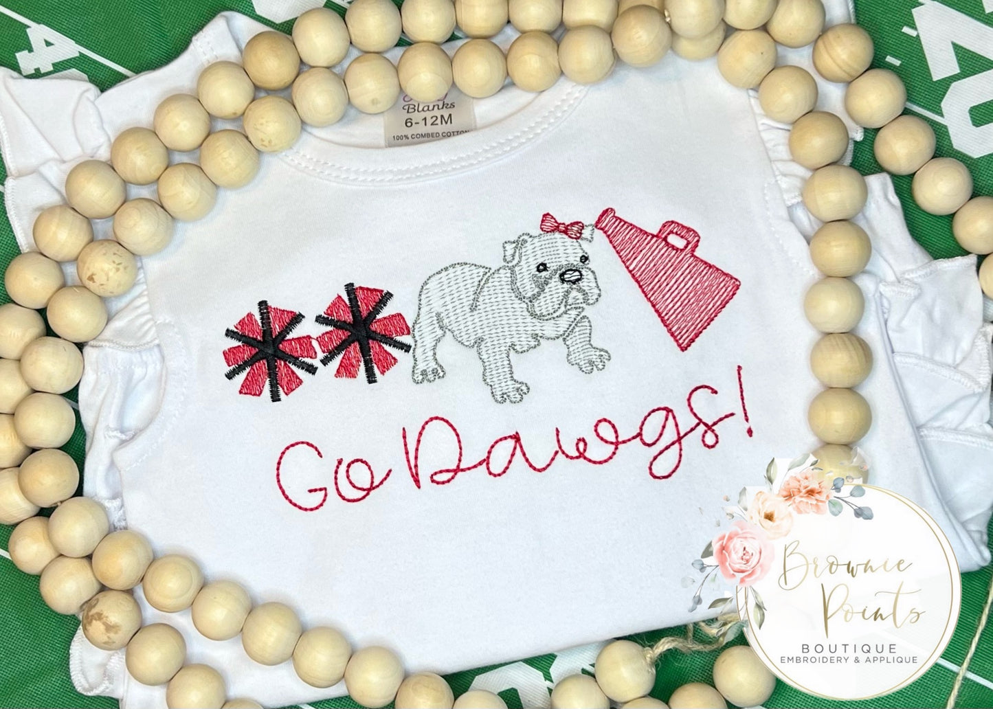 Go Dawgs trio embroidery