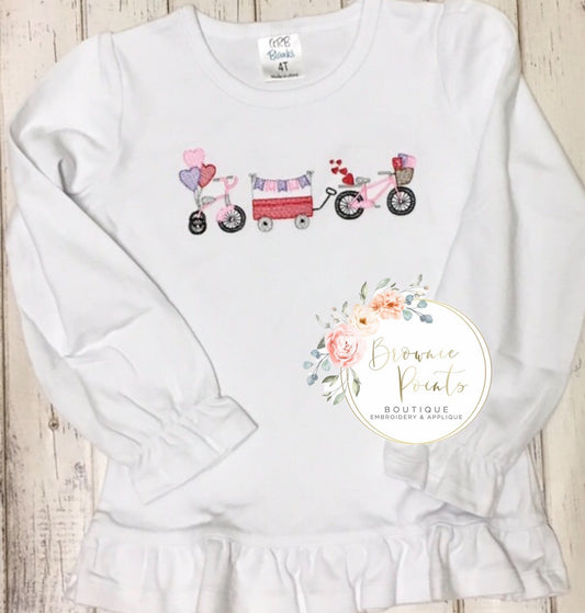 Girls Valentine’s Day Parade embroidery