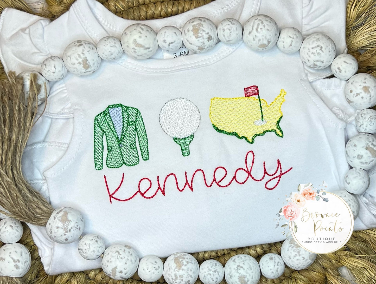 Masters Inspired Golf embroidery