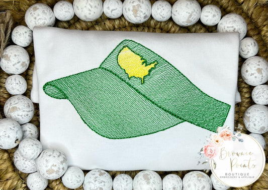 Masters Inspired Visor embroidery