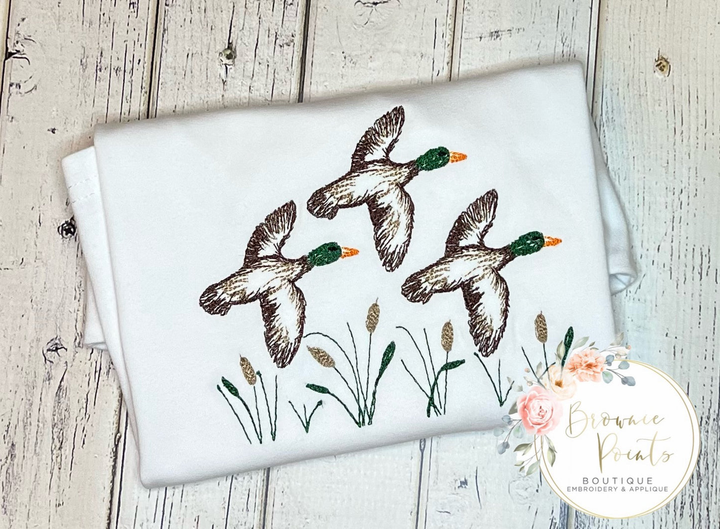 Vintage Mallards Embroidery